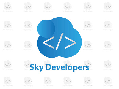 Sky Developers brand identity design logo sky