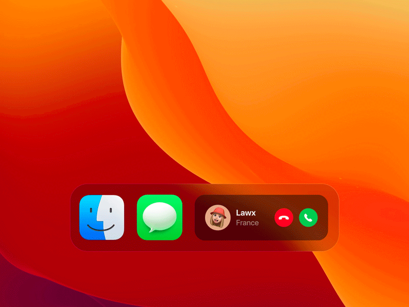 macOS Dock animation app apple call dock dynamic island facetime figma interaction macos motion music phone ui ux
