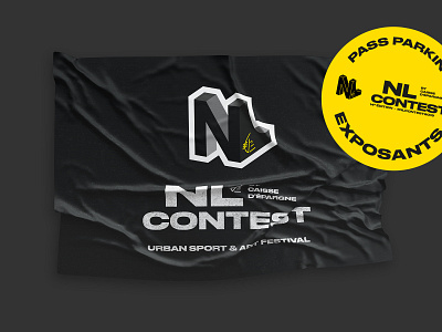 NL Contest black festival flag logo logotype print street typography urban yellow