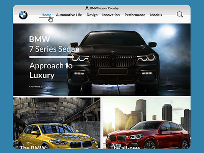 Bmw Home Page Ui Concept I By Mayank Chauhan concept design ui design web design