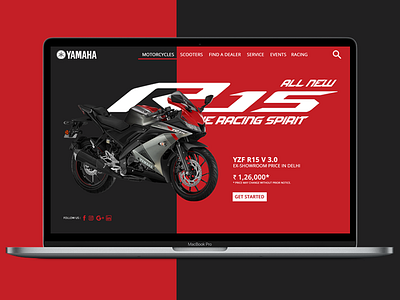 Yamaha R15 V3 Ui Concept I By Mayank Chauhan concept design ui design web design