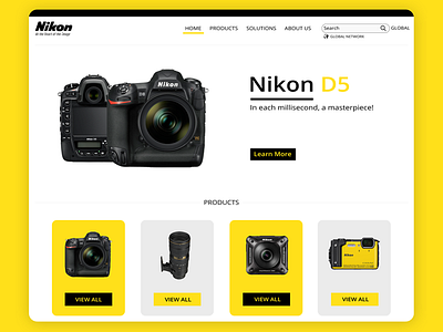 Nikon Ui Concept By Mayank Chauhan concept design ui design web design