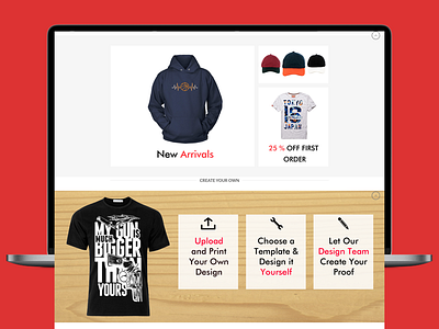 Categories Section For Custom T-shirts