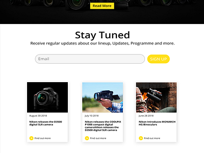 Nikon Ui Concept | Subscription & News Update Ui