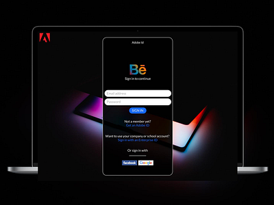 Adobe Id Sign In Desktop Ui Design | By Mayank Chauhan branding design concept design graphic design ui ui design ux web design