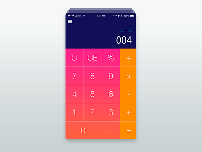 Simple calculator calculator colors concept ios minimal number skin themes ui