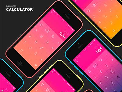 simple calculator themes calculator colors concept ios iphone minimal number skin themes ui