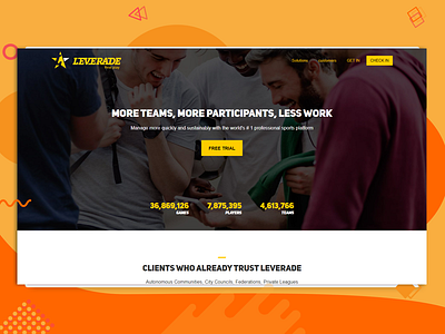 Leverade Website combination design development illustration ui ui design website