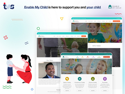 EnableChild color combination design developer development logo responsive ui design vector website