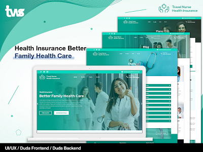 Travel Nurse Health Insurance clean color combination design ui ui design