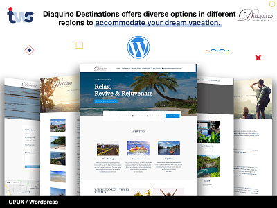 Diaquino Vacation Rental Website color combination design illustration ui ui design