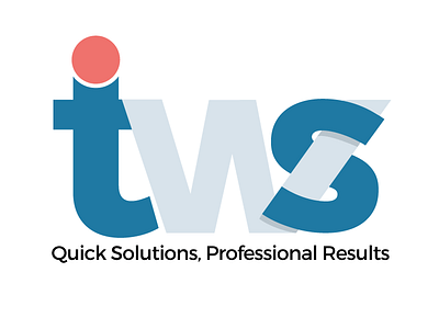 TWS Logo in Blue & Red blue logo brand flat identity illustration tekki logo ui design