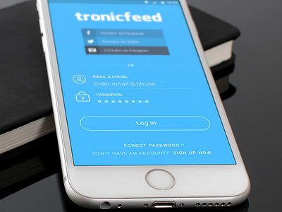 Tronicfeed Login Screen