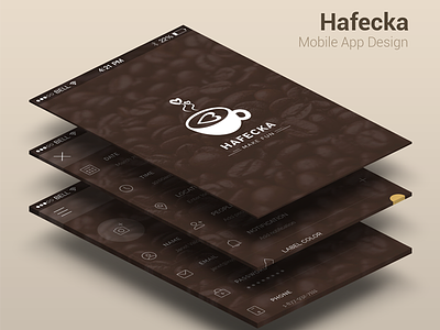 Hafecka - App UX/UI Design android social app interface mobile app prototyping uiux app