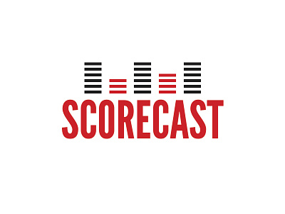 ScoreCast Logo Design design logo design online videos red
