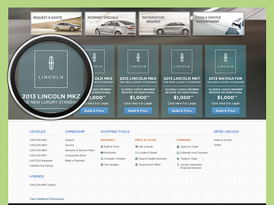 LINCOLN- Home Page Design
