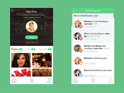 Bar & NightClub App android app interface mobile prototyping social