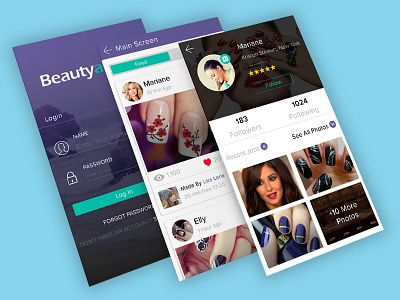 Beautyapp Design clean color combination design ui