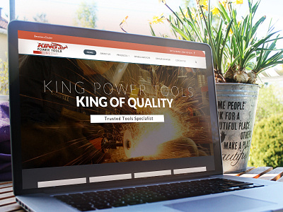 King Power Tool - Responsive Website banner clean color combination css developer development landing power tool responsive website