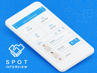 Spot Interview App app design interview invision iphone logo material mobile ui ux