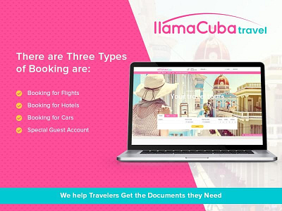 Llamacuba Travel Design clean color combination design developer responsive typography ui design