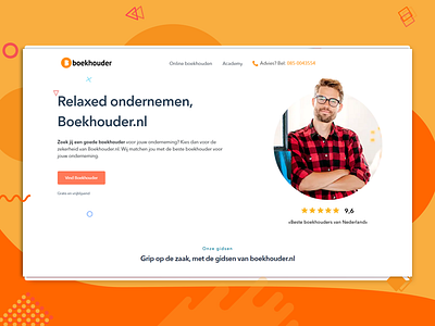 Boekhouder clean combination css design developer development responsive ui design