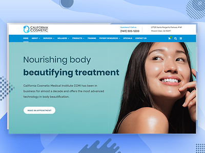 California Cosmetic combination css design developer development responsive website