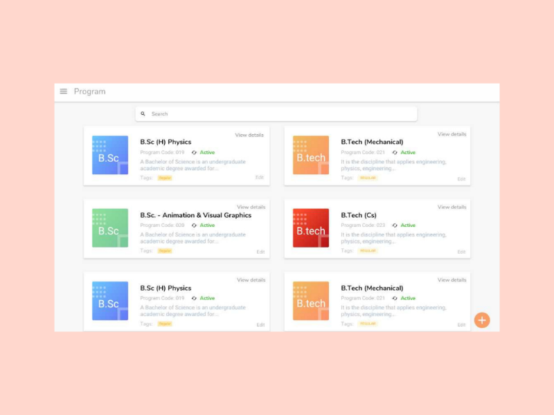 Courses list. designing course dashboard uidesign app appdesign webdesign design college ux ui