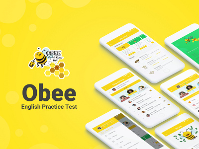 Obee Application - English Practice Test app appmobile illustration interface ui ux