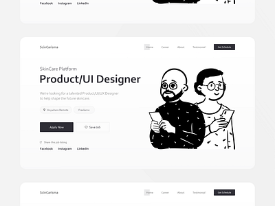 Remote Job - Typography black clean illustration job search minimal modern open peeps peeps remote job typography typography art typography design ui design ui ux ux web design web typography website