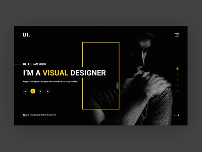 Personal Portfolio Site - Black agency black creative agency dark dark header dark website header exploration portfolio portfolio personal