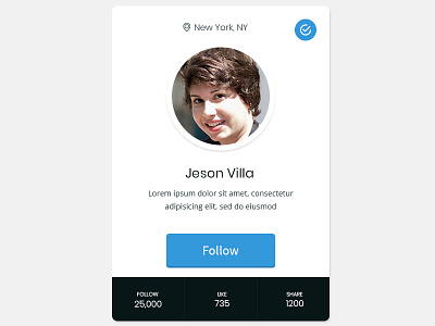 Profile Card Design app card layout design mobile profile card profile card design standard profile ui ux