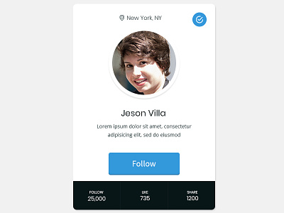 Profile Card Design