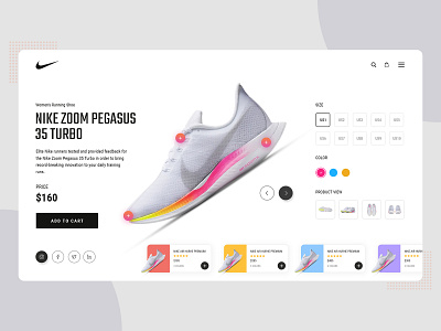 Nike Zoom Shoe Design branding clean creative agency design designers minimal nike nike shoe shoe shoe ui typography ui ui design web design website