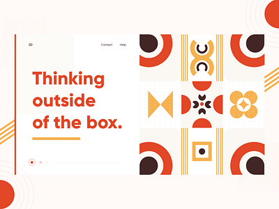 Thinking Outside of the box - Craftwork Design animation clean colors concept contrast craftwork design freebie header hero illustration light minimal motion pattern ui ui design ux walkthrough web