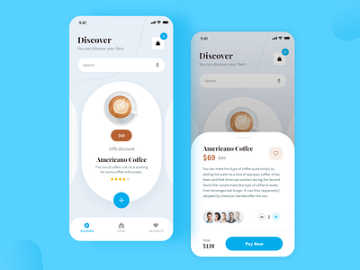 Coffee Delivery App americano app design branding card design clean coffee app coffeshop food app food app ui food delivery app minimal mobile modern online food service ui ui design