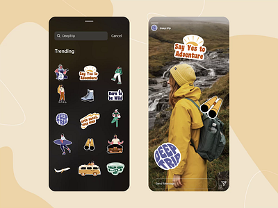 Brand Identity for travel agency. Instagram story stickers after effect animation branding design gif illustration illustrator instagram instagram story logo stickers story ui vector
