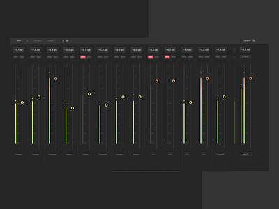 UI Concept - Mixer app clean concept design digital eq mix mixer sound ui ux