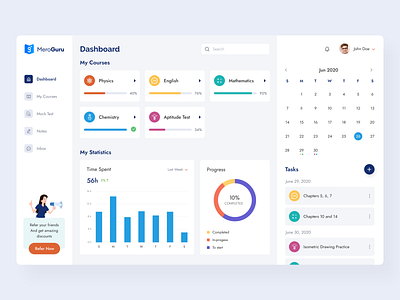 Online Learning Platform | Dashboard by Aadarsha Subedi on Dribbble