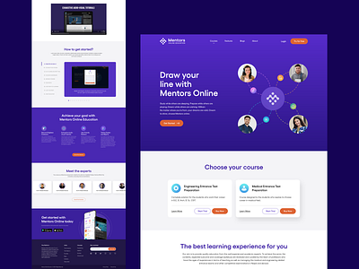 Online Learning Website blue clean web ui clean website engineering learning app medical modern web design online education online learning online learning website purple ui ux web web desgin web ui website website design