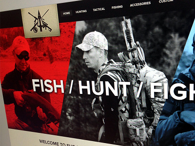 Fish, Hunt, Fight fishing hunting military resonsive website