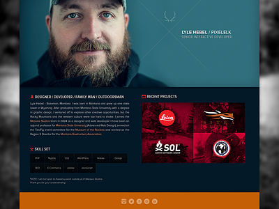 New Personal Landing Page beard montana personal portfolio portfolio responsive web