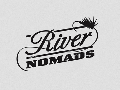 River Nomads flyfishing ldentity logo nomad river