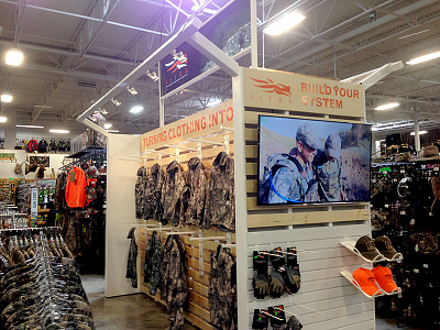 SITKA Gear Custom Retail Display display hunting retail steel wood