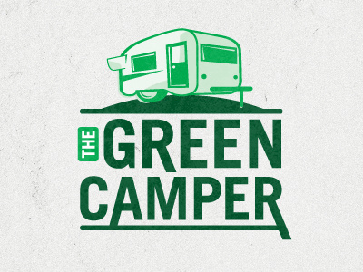 Green Camper 2 identity illustration logo