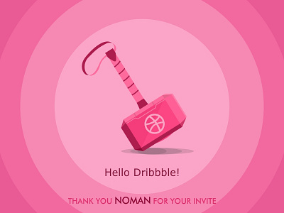 Hello Dribbble first shot hello dribbble illustration invite vector