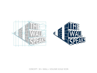 The Walls Speaks Logo golden ratio graphic design logo design the wall speaks vector logo