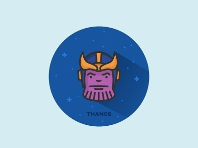 Thanos Minimal avatar flat illustration illustrator minimal poster thanos