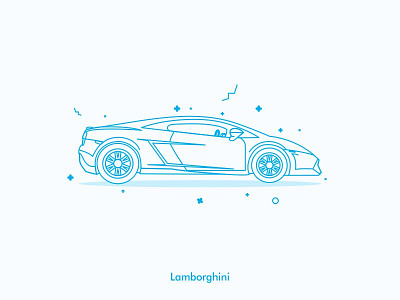 Lemborgini Line Art graphic illustration illustrator line art minimal