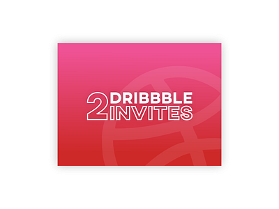 2 Dribbble Invites draft dribbble dribbble invite icon invitation invites player prospect vector